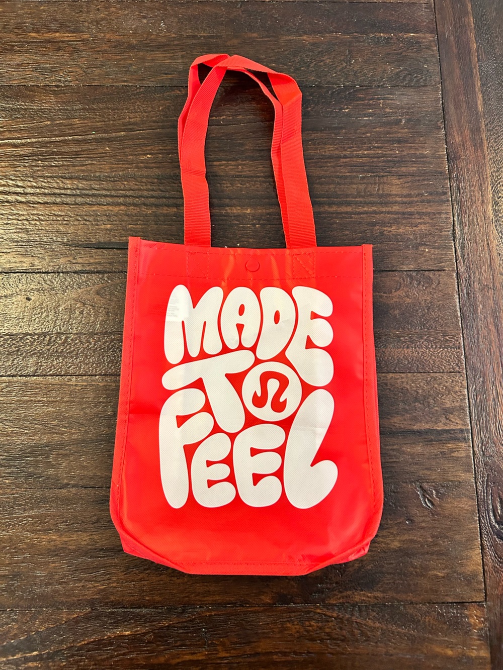 Lululemon Red 'Made to Feel' Graphic Resuable Tote Bag